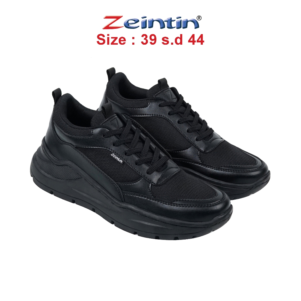 Zeintin - Snakers Full Black Sepatu Sneakar Pria Sepatu Sekolah BL