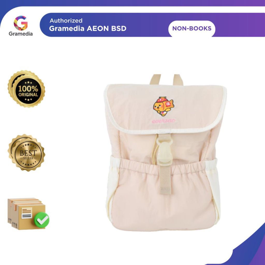 EVERSAC NONGNOI BACKPACK PINK IVORY - GRAMEDIA AEON MALL BSD