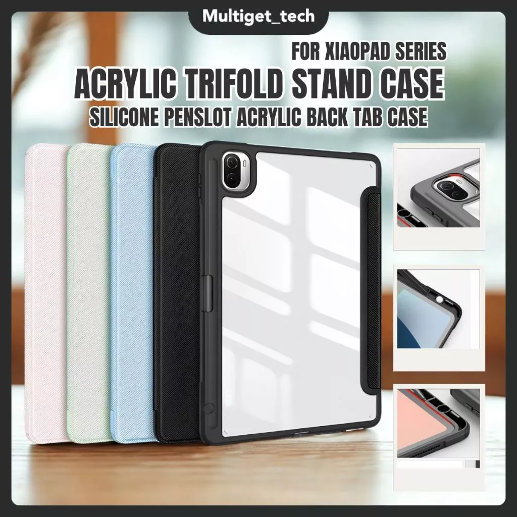 Clear Case Acrylic Xiaomi Redmi Pad 2 11" Mi Pad 7 11.2" / Redmi Pad Pro 12.1 Magnetic With Pen Slot