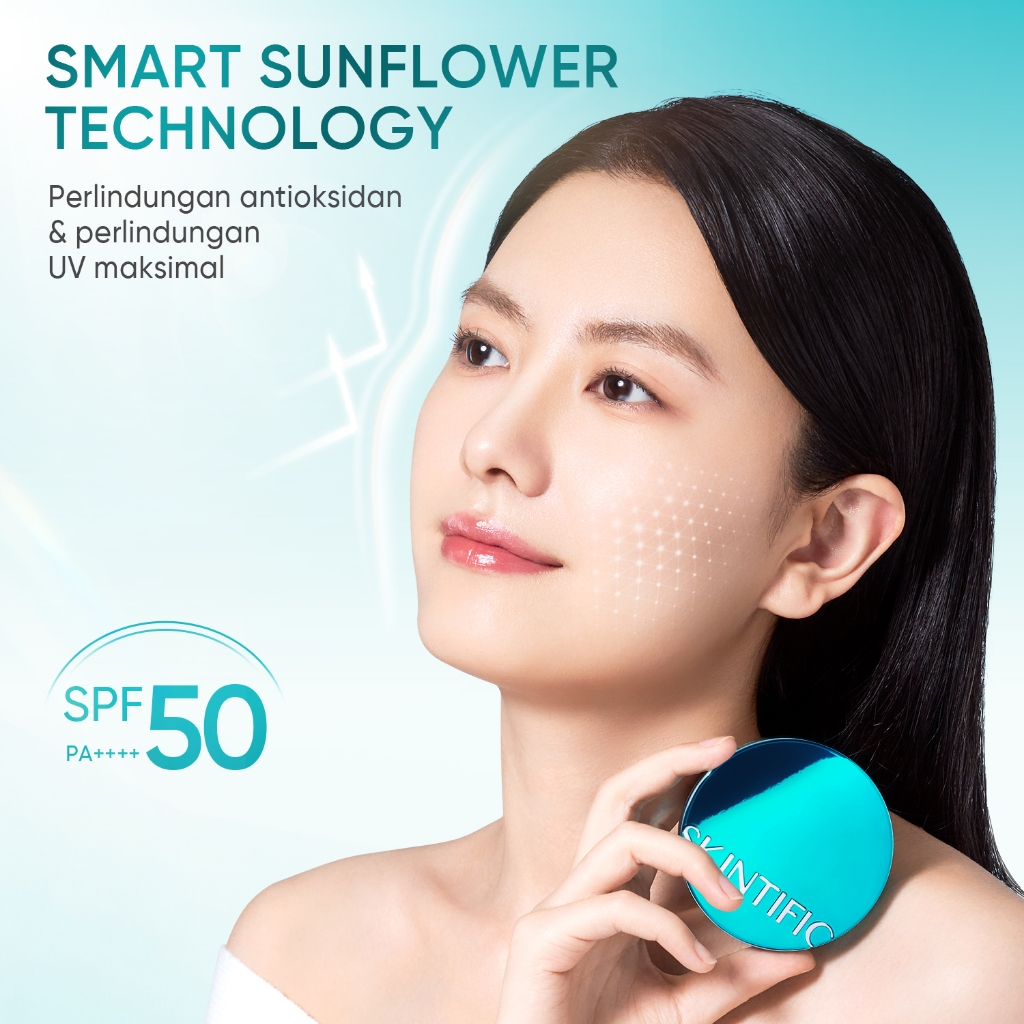 SKINTIFIC / 2PC Makeup Set Perfect Stay Serum Matte Cushion Foundation SPF50 PA++++ &Aqua Light Daily Sunscreen SPF 35 PA+++ Soft Matte Finish Menghaluskan Makeup Natural Waterproof Non‑Comedogenic oil‑control Acne care Sunscreen Sunblock Badan Glowi - Gambar 2