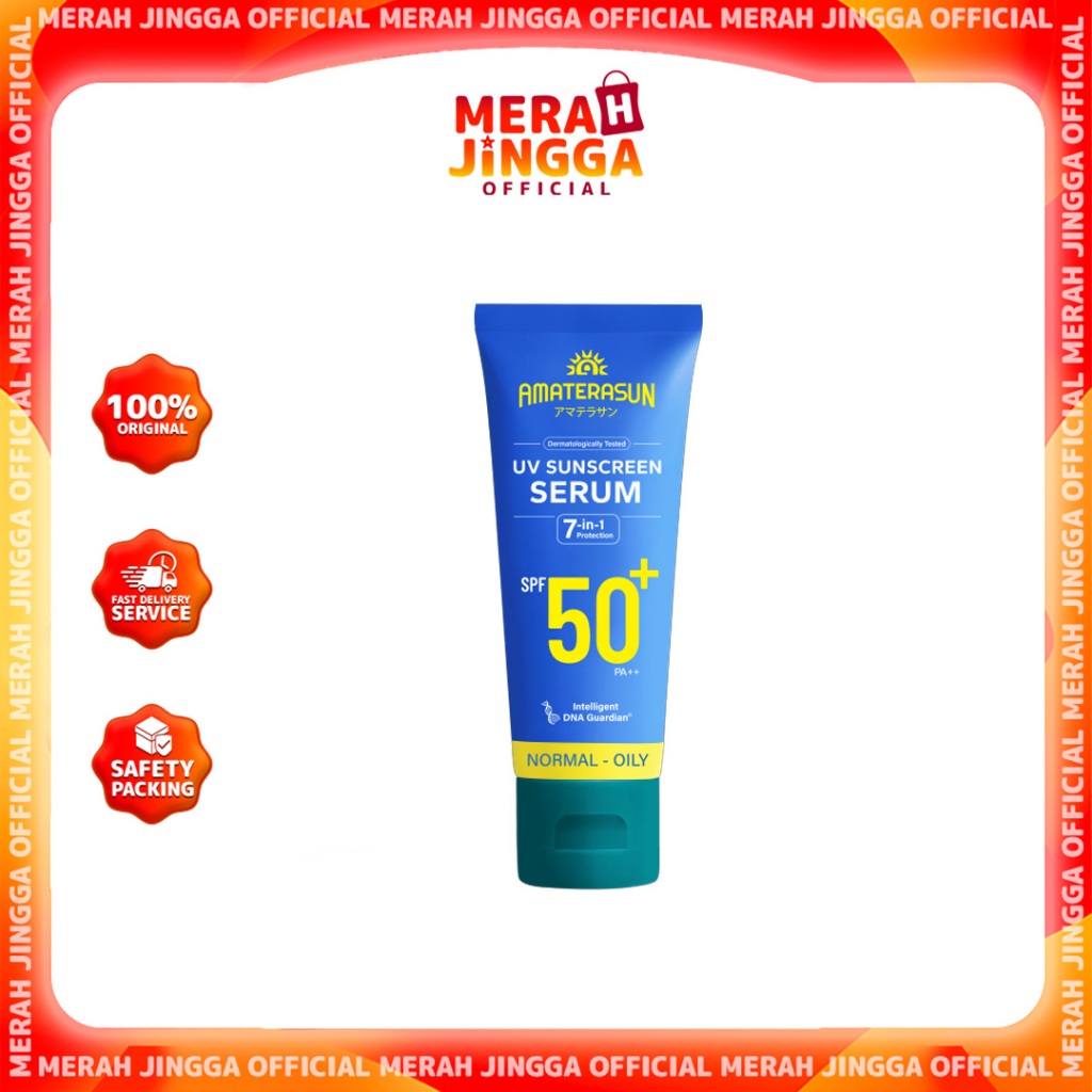 Amaterasun UV Sunscreen Serum SPF 50+ PA++ / Sunblock / Merah Jingga Official