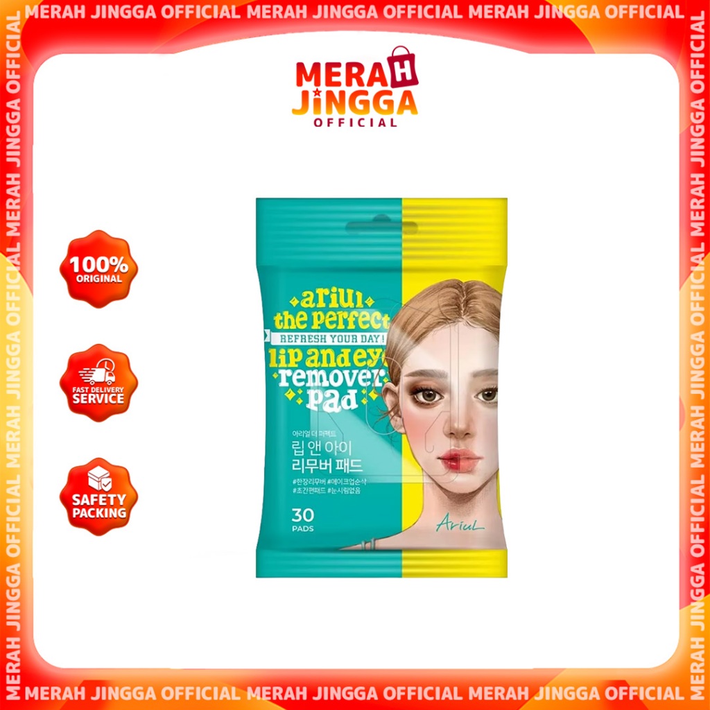 Ariul Lip & Eye Remover Pads / Merah Jingga Official