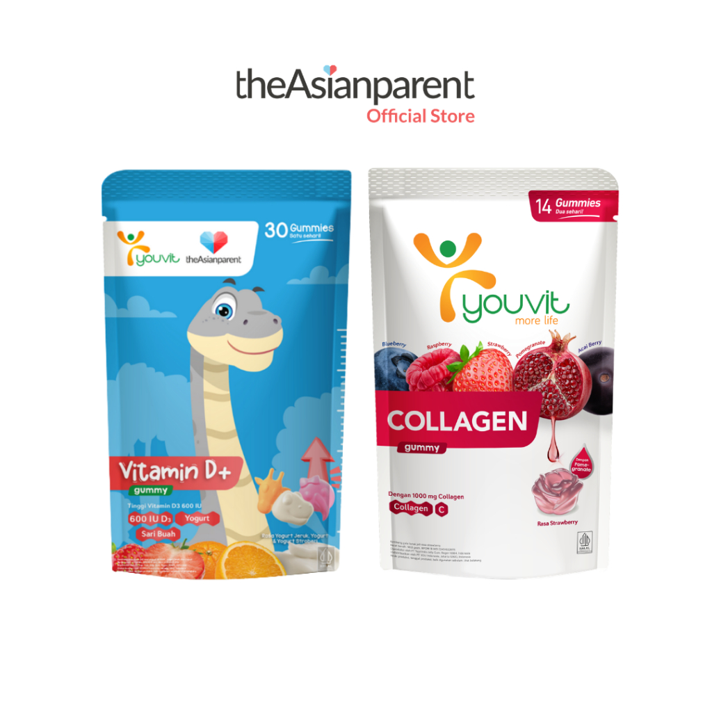 Youvit Vitamin D Kids 30 Days dan Collagen 7 Days - Bundling Vitamin Ibu Anak Immunity & Beauty Duo Bundle - Gambar 2
