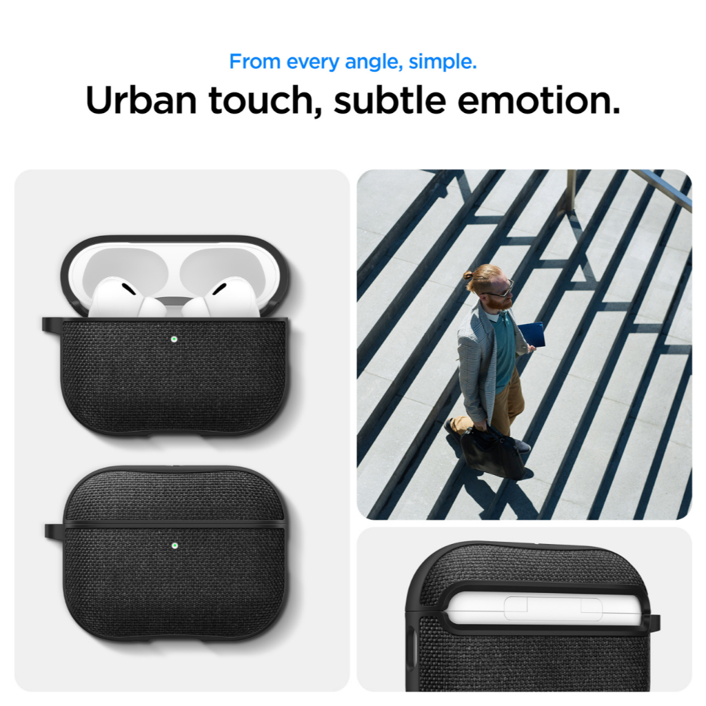 SPIGEN Special Live Case For AirPods Pro 3 Urban Fit Hard Cover Fabric Hook Anti Crack Slim Casing - Gambar 3