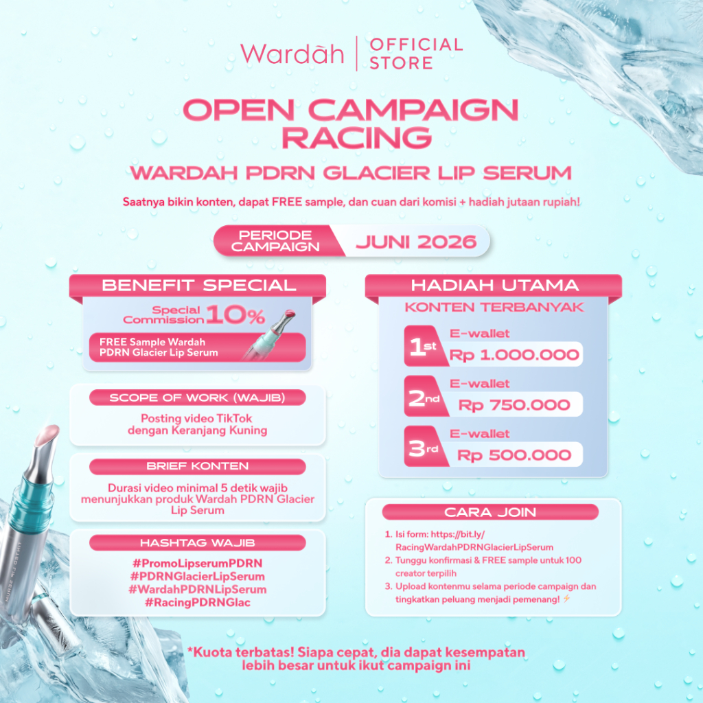 WARDAH PDRN Glacier Tinted Lip Serum with PDRN-infusion and SPF 25 - Sensasi Dingin - Melembapkan Menyamarkan Garis Bibir - Plumpy Lip - Bibir Kenyal - Lip Gloss - Glossy Lips - Makeup - Gambar 4