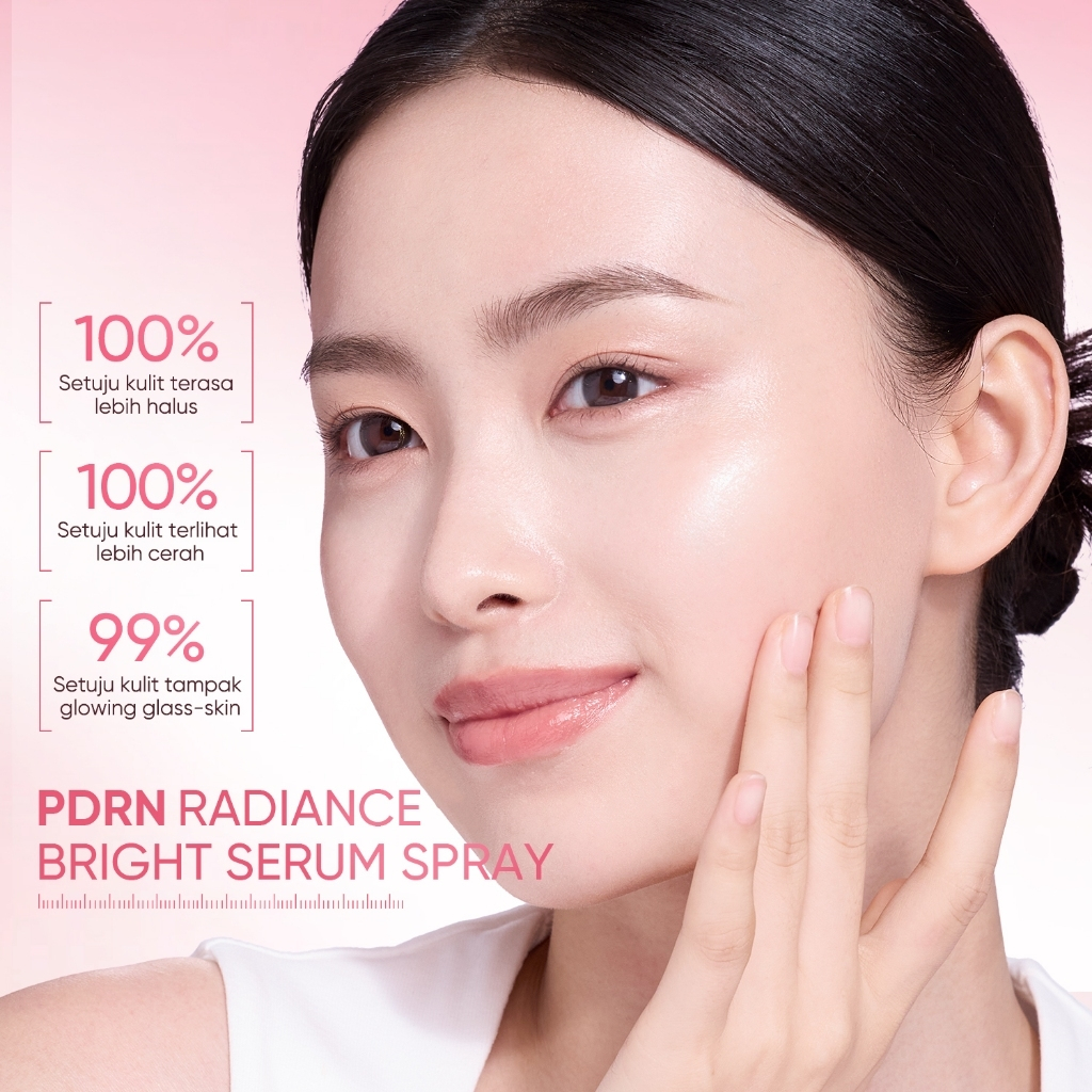 NEW LAUNCH / SKINTIFIC - 2IN1 Fast Make-up Set / Glowing Tone-up Natural Glow 2PCS PDRN Radiance Bright Serum Spray 100ml & Blurring Skin Tint Perfect Coverage Flawless BB CC Cream Tinted Foundation Instant Glass Skin Skincare Bundle - Gambar 3