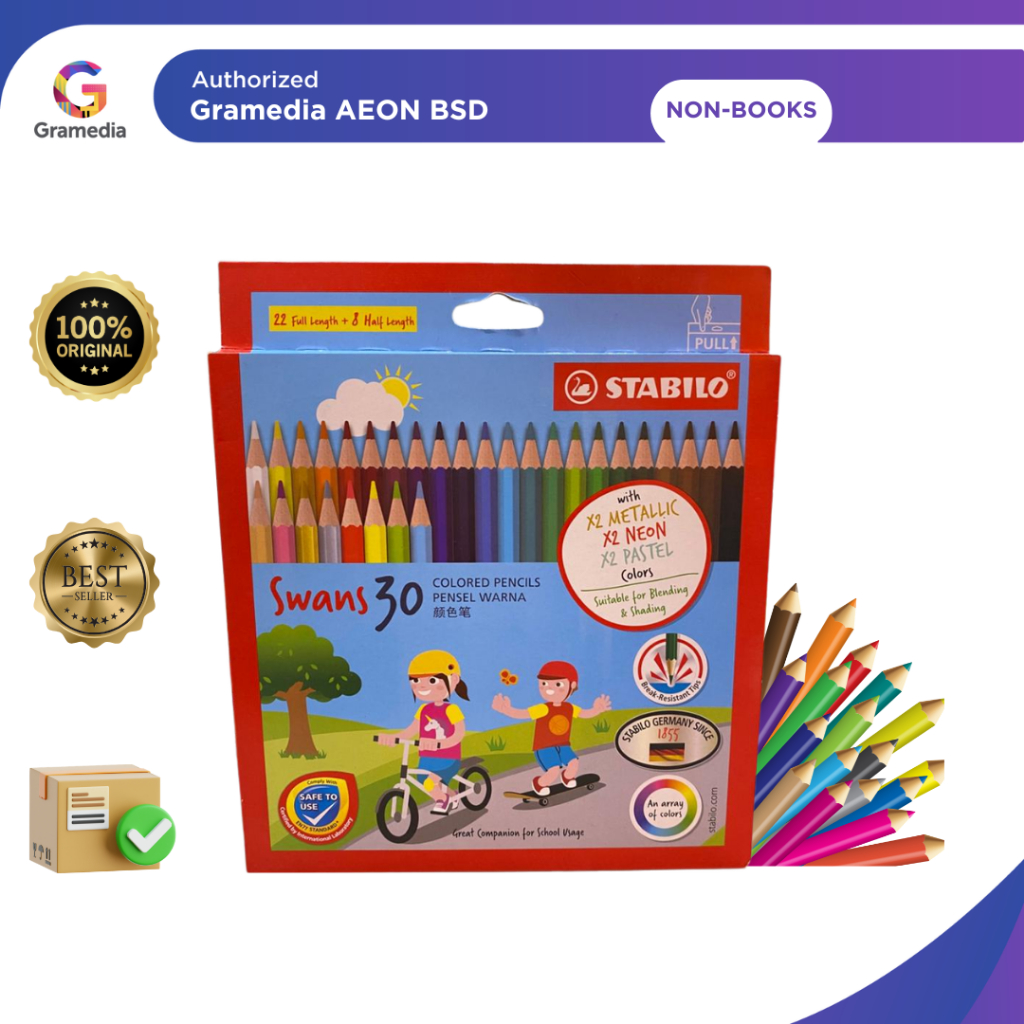 Stabilo Swans Colored Pencils 30 - Gramedia AEON BSD