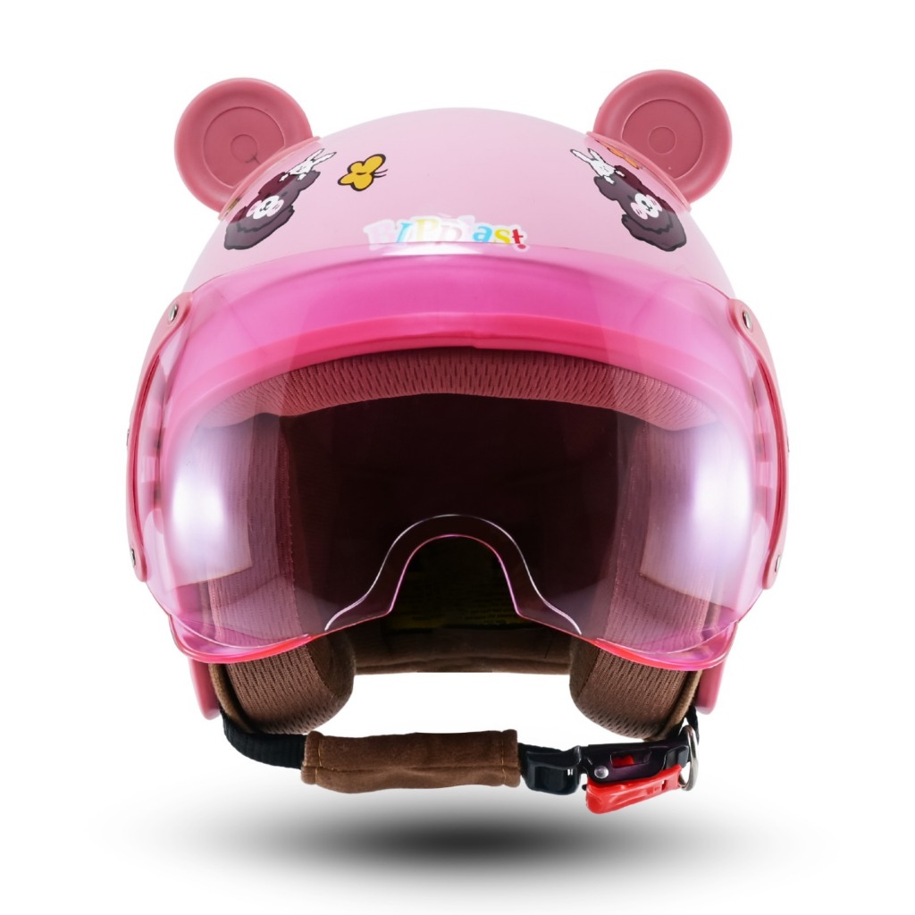 Helm Anak Lucu Bogo Retro BIP PLAST Bagus Karakter Dino Biru SNI - Gambar 4