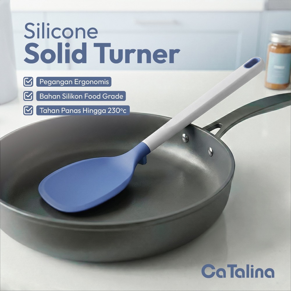 Sutil Irus Spatula Silikon Handle Plastik Tahan Panas Tidak Lengket - Gambar 3