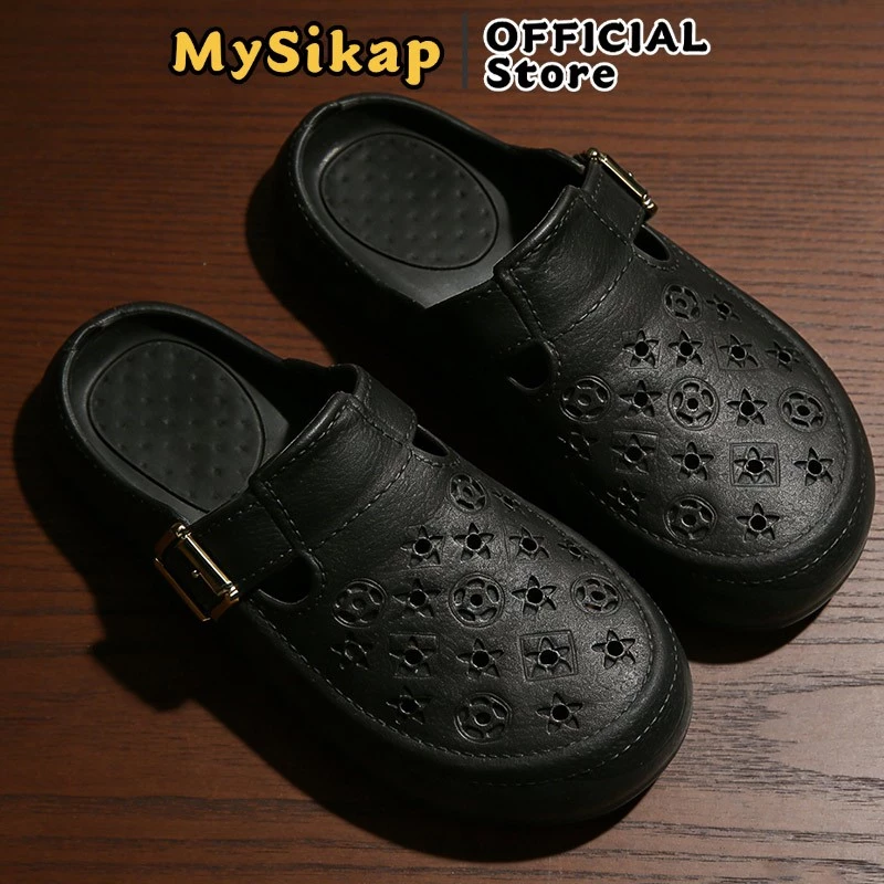 Mysikap 2026 Sandal Mule Wanita Bahan EVA Modis dan Modern Anti Licin Lembut Cocok Ukuran 35-40 - Gambar 4