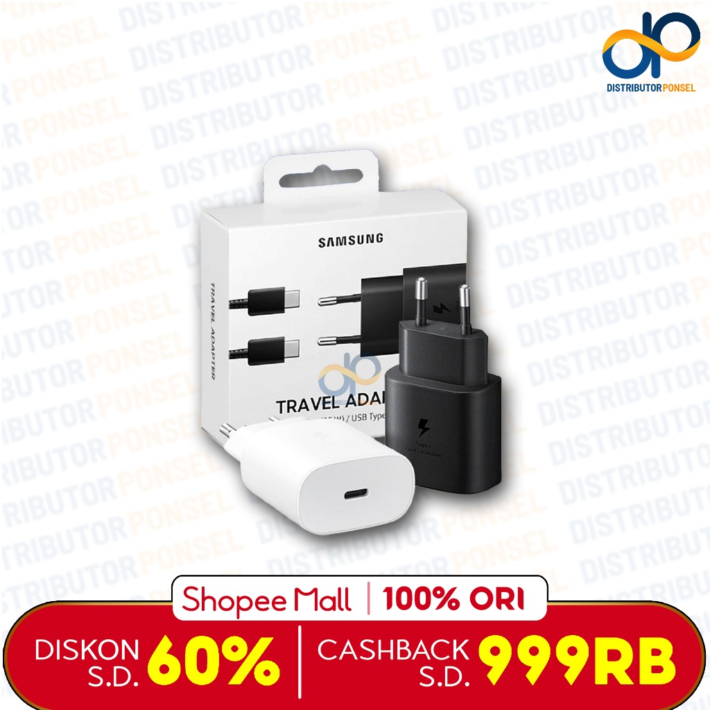 Samsung Travel Adapter Fast Charging Type C 25W Original 100% Cable Charger