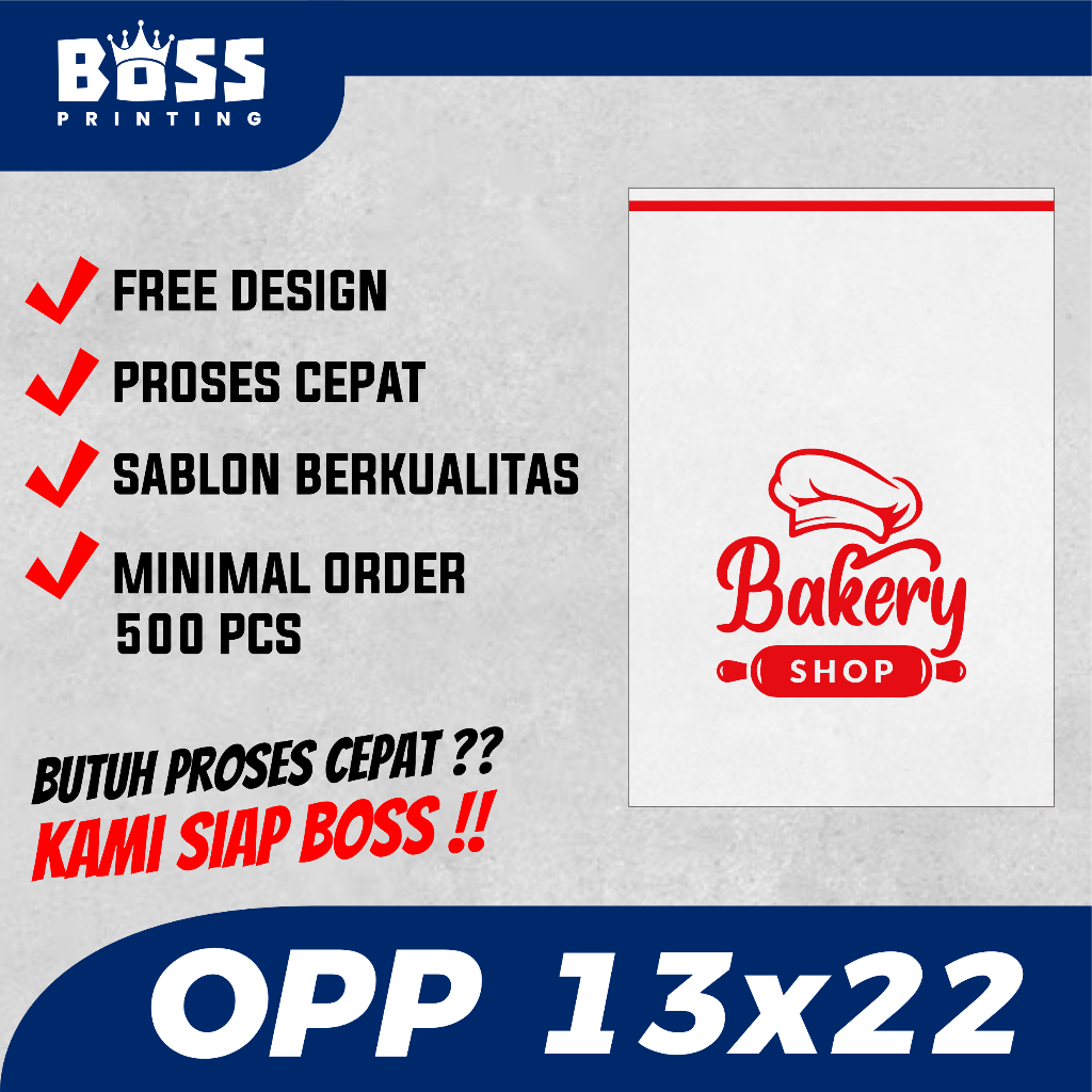 Custom Free Opp Screen Printing Plastic 13x22Design Fast Process ...