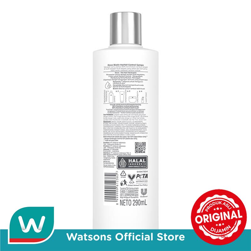 Dove Shampoo Biotin Hairfall Control 290ml - Gambar 3