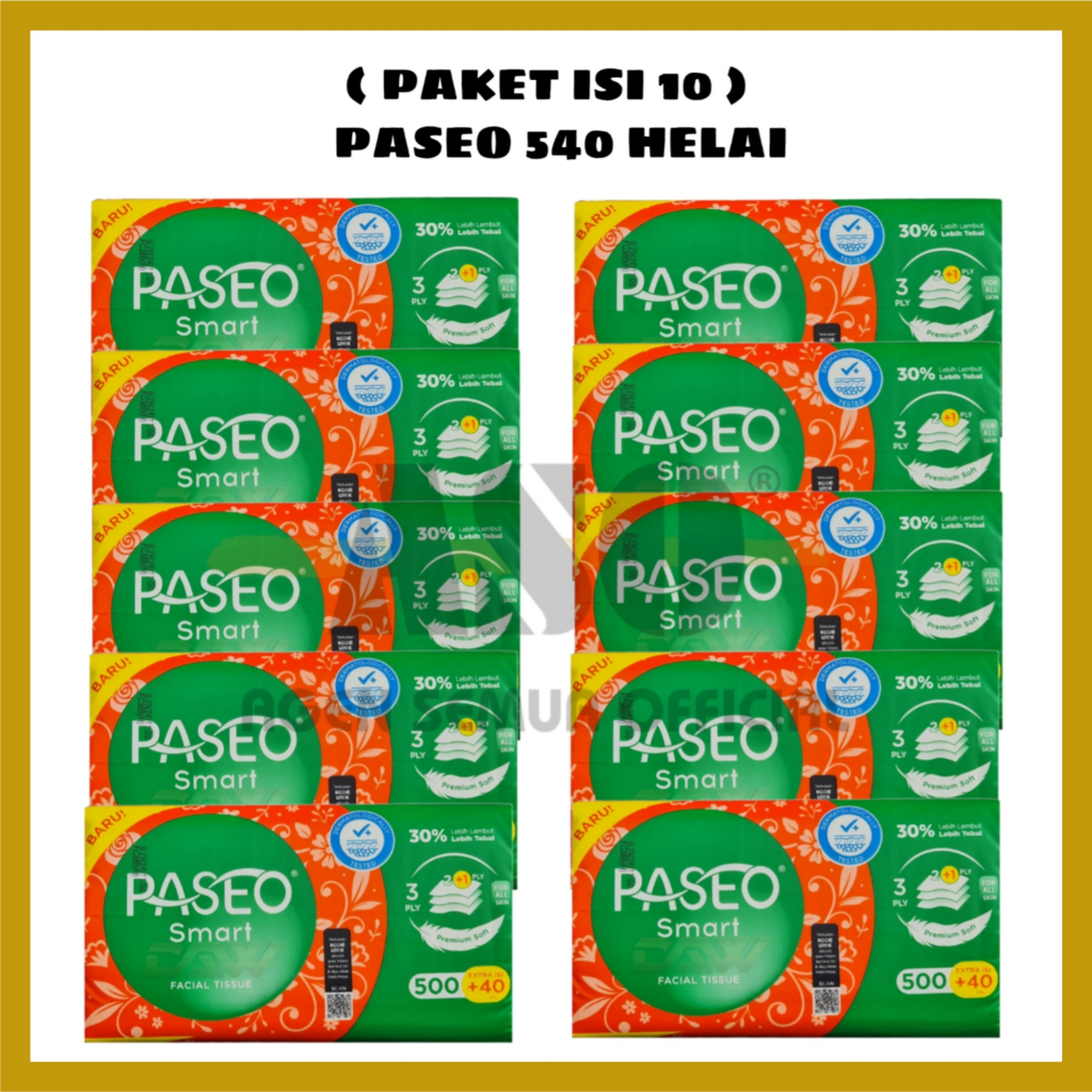 [ PAKET ISI 10 ] Tisu Tissue PASEO 540 helai facial tissue PROMO !!!