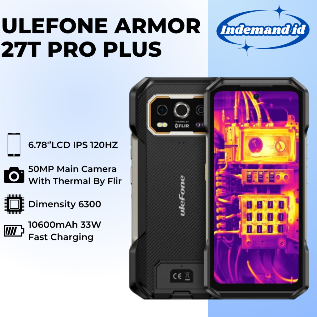 Ulefone Armor 27T Pro Plus 5G 24GB 256GB Thermal Imaging Rugged Phone 10600mAh Android 14 50MP 64MP 6.78"