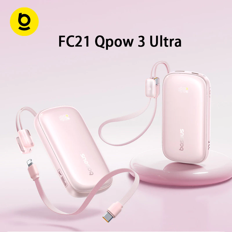Baseus EnerFill FC21 Qpow 3 Ultra Digital Display Power Bank with Detachable Cable 10000mAh/20000mAh 22.5W With CCC - Gambar 2