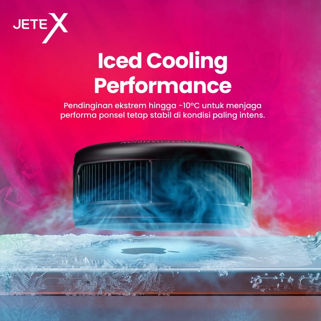 Pendingin HP JETE PX3 Magnetic dan Klip Cooling Peltier Gamepad Gaming Kipas Game Silent Anti Panas RGB Portable Radiator Fan Cooler with digital display - Gambar 3