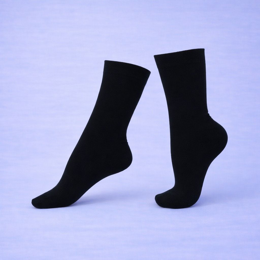 ZEBALTA - [Paket 6 &12 Pasang] Kaos Kaki Anak Sekolah Hitam Sd/Smp/Sma - Gambar 2