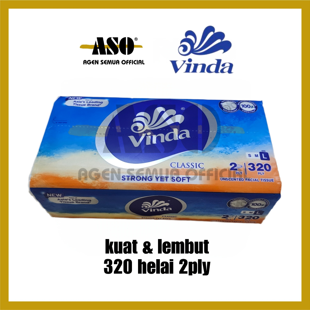 Tisu Tissue Vinda 320 ply Size L Facial tissue 2ply tisu wajah PROMO !!!