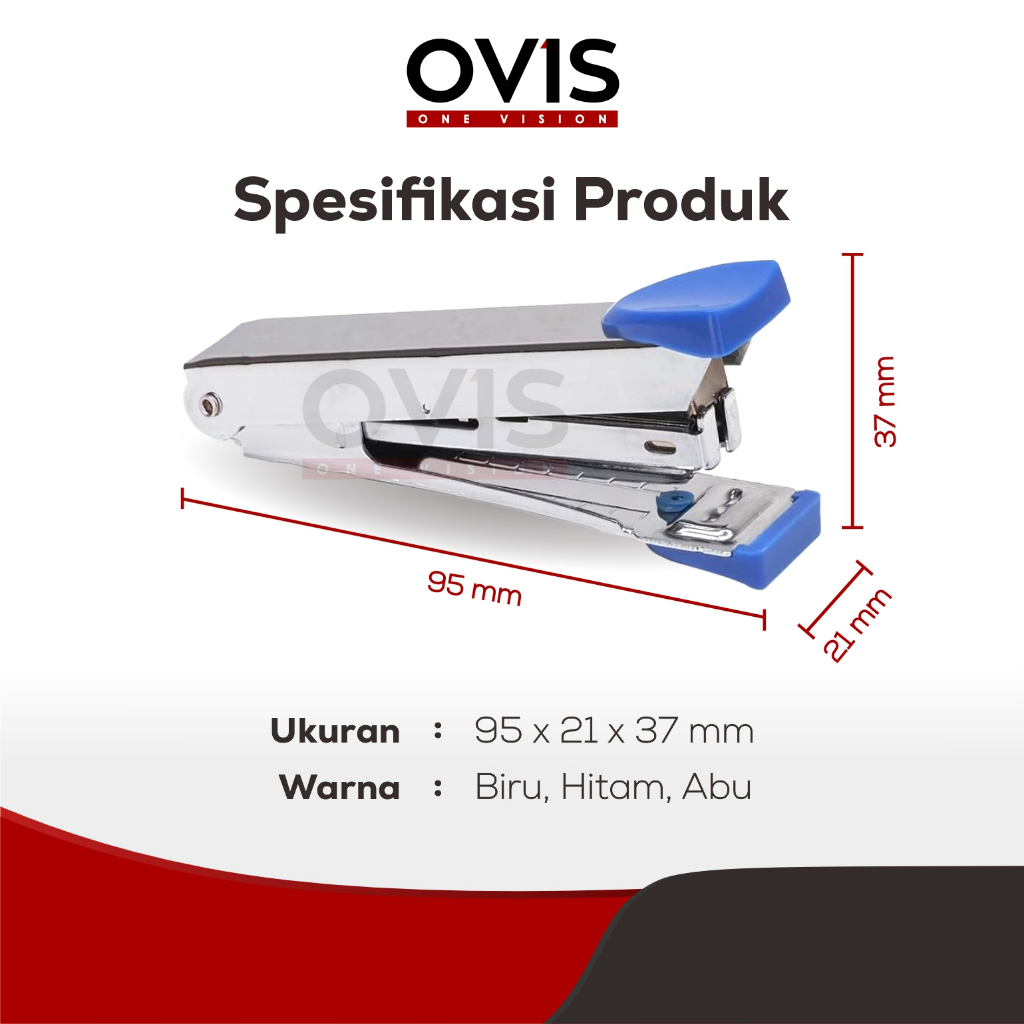 Stapler Staples Hekter Jepretan Jegrekan Besi Peralatan Kantor 10 Sheets Anti Karat - Gambar 2