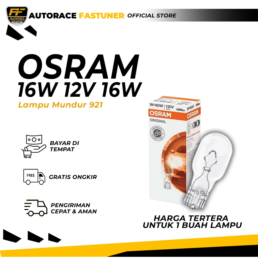 OSRAM T16 W16W 12V 16W - Reverse Light 921 | Shopee Singapore