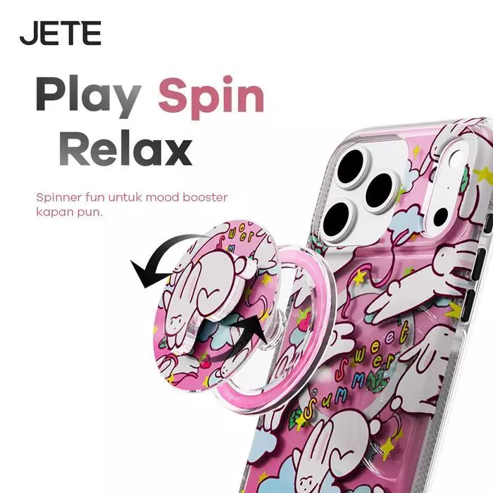 Griptok JETE Socket Pop Animal Party Magnetic Socket Handphone Universal Ring HP Stand Holder 60° Phone Grip Holder Iring Stand For Android For iPhone X XR 11 12 14 15 16 17 - Gambar 2