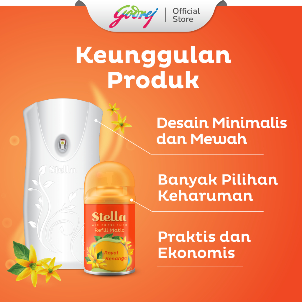 Stella Matic Box Set Royal Kenanga - Pengharum Pewangi Ruangan Otomatis - Gambar 3