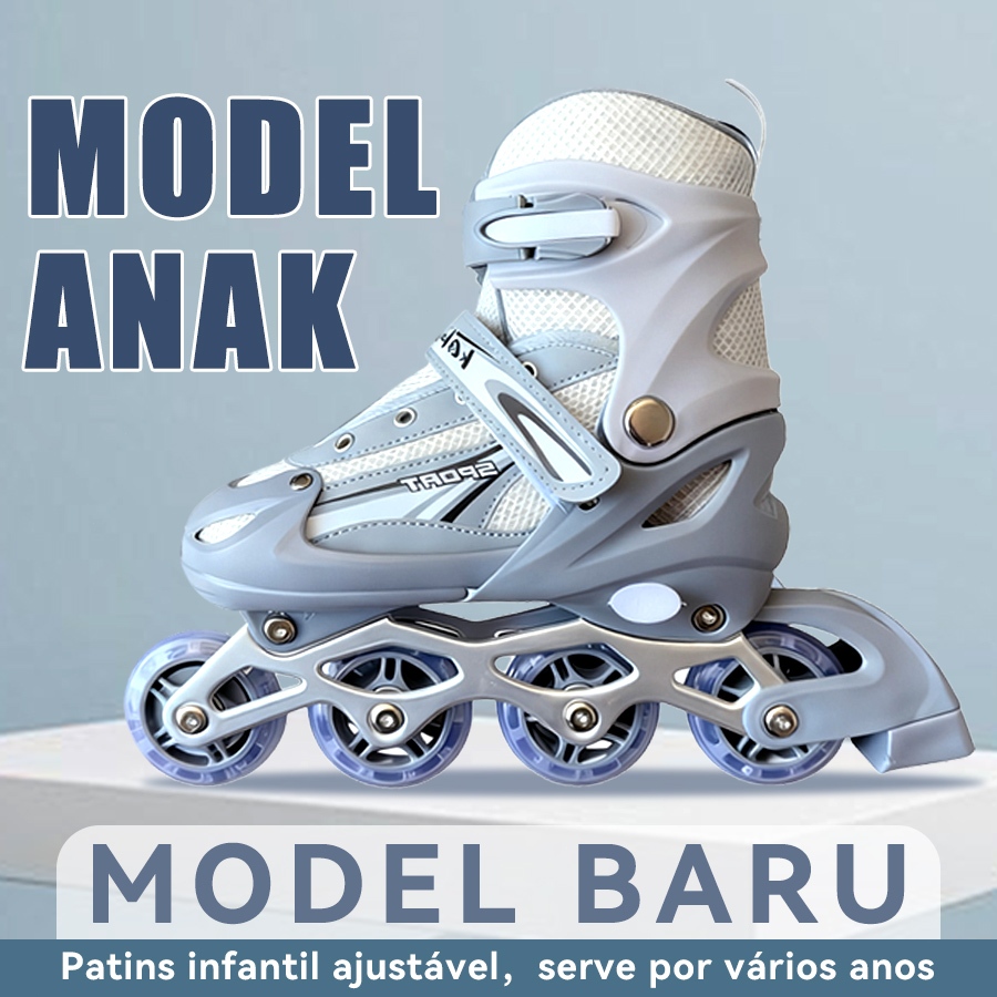 MATOUGUI sepatu roda/sepatu roda Oxelo/- sepatu roda anak laki laki/lampu kedip/tidak licin/anti goyang/lnline skate/star/ukuran dapat disesuaikan/pu/gaya bajaj/mode skateboard