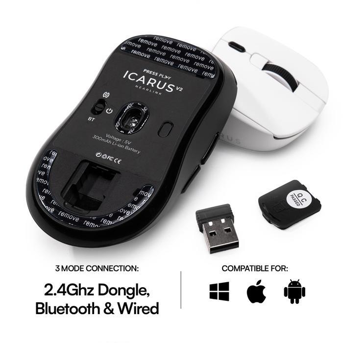 Press Play Icarus V2 / V-2 Ultralight Gaming Mouse Wireless 2,4Ghz - Gambar 3