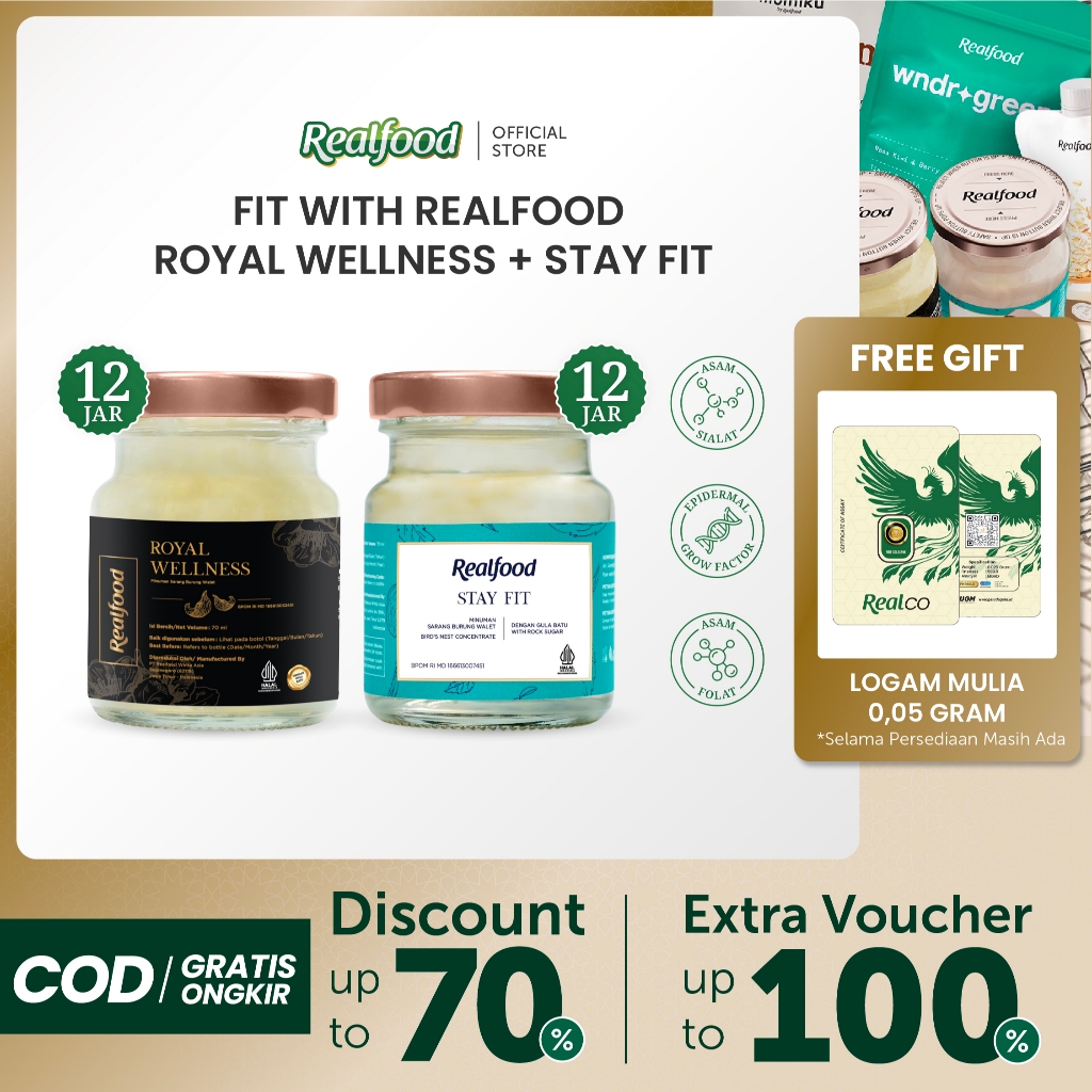 Realfood Bundle Immune Support Stay Fit dan Royal Wellness Minuman Sarang Burung Walet