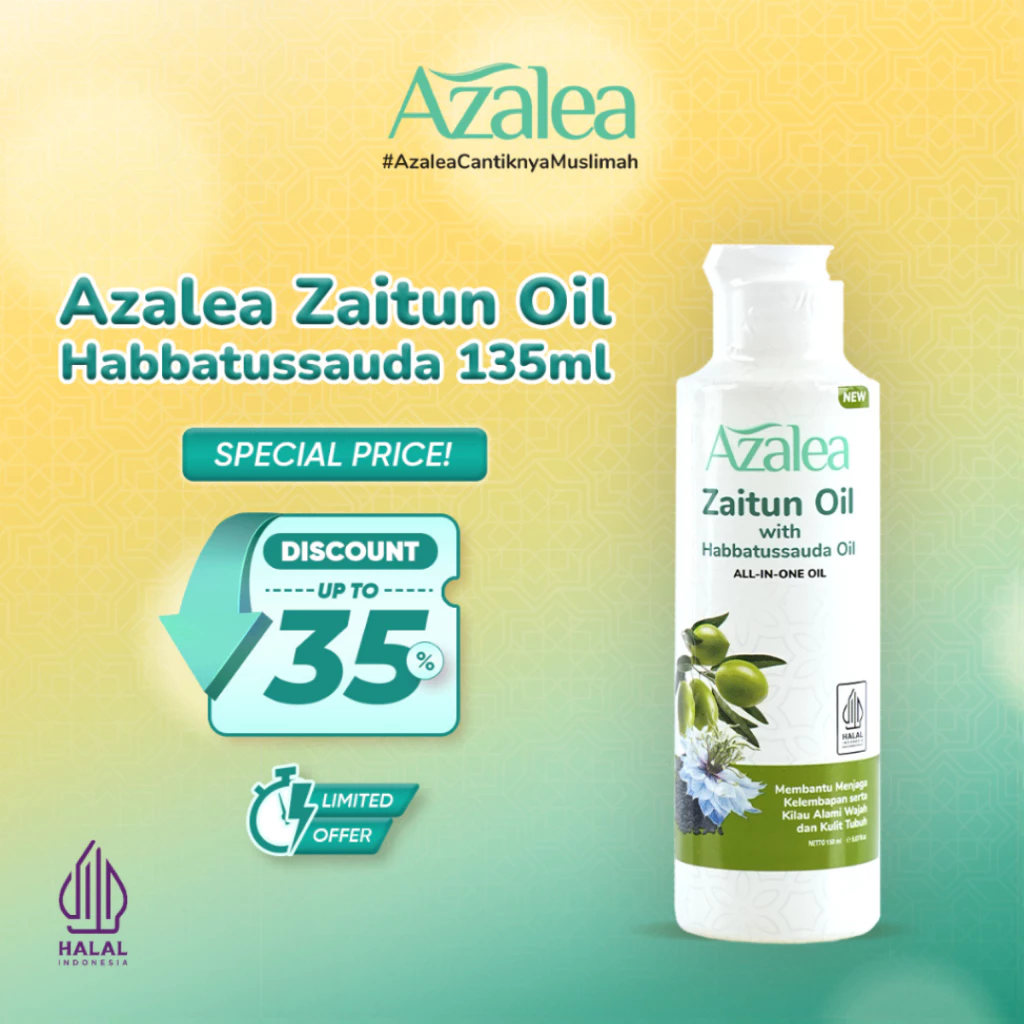 AZALEA Zaitun Oil Minyak Zaitun 150ml / Merah Jingga Official - Gambar 2