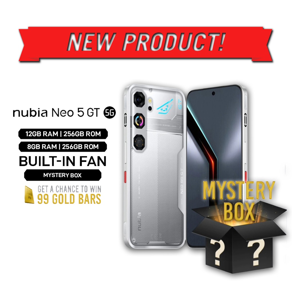 ZTE Nubia Neo 3 GT 5G 8/256GB / Nubia Neo 3 5G 8/256GB Garansi Resmi Not GT 30