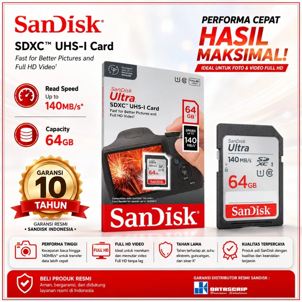 SANDISK SDHC 32 Gb Speed (120 Mbps) Class10