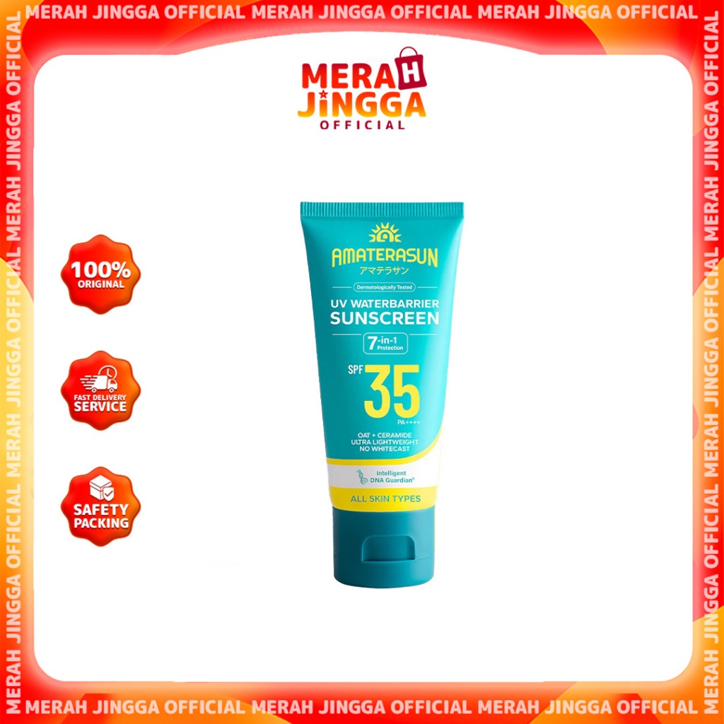 Amaterasun UV Waterbarrier Sunscreen SPF 35 PA++++ 40gr / Merah Jingga Official