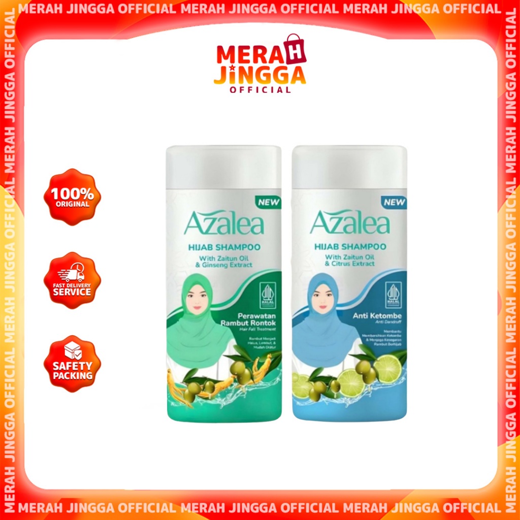 Azalea Shampoo Citrus Extract - Zaitun Oil & Habbatussaudah Oil / Merah Jingga Official