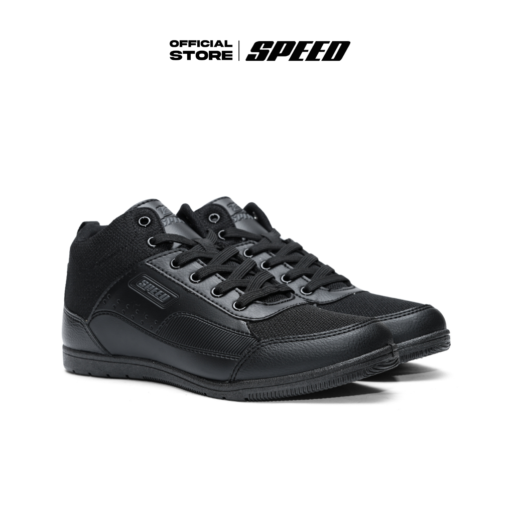 Speed - Frontier Benson - Sepatu Sneakers Sekolah Formal Hitam pria wanita dewasa Uk 37-42