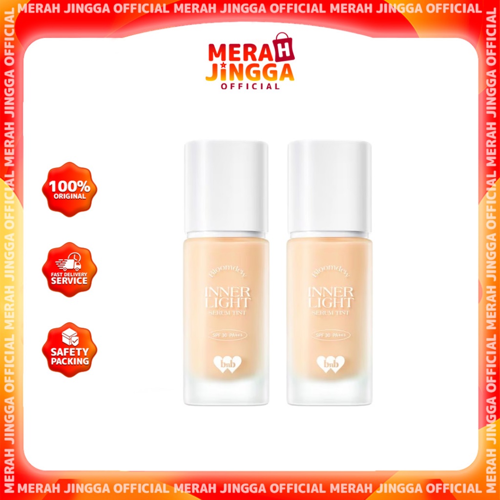 BNB Bloomdew Inner Light Serum Tint 30ml Glowy & Dewy Finish SPF 30 PA++++ / Merah Jingga Official