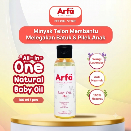 Arfa Baby Oil 100ml - Minyak Telon Membantu Melegakan Batuk & Pilek Anak - 1 Botol
