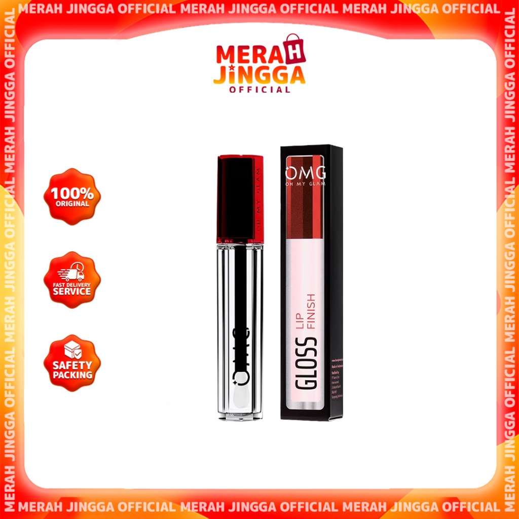 OMG OH MY GLAM Gloss Lip Finish 2.7g - Lip Gloss / Merah Jingga Official
