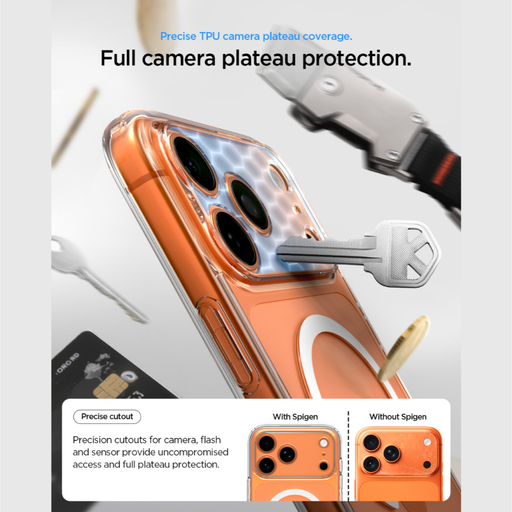 SPIGEN Special Bundling for iPhone 17 Pro Max Case Ultra Hybrid MagFit Clear White + Tempered Glass with Tray 1 Pack Glas.tR EZ Fit Pro HD Privacy - Gambar 3
