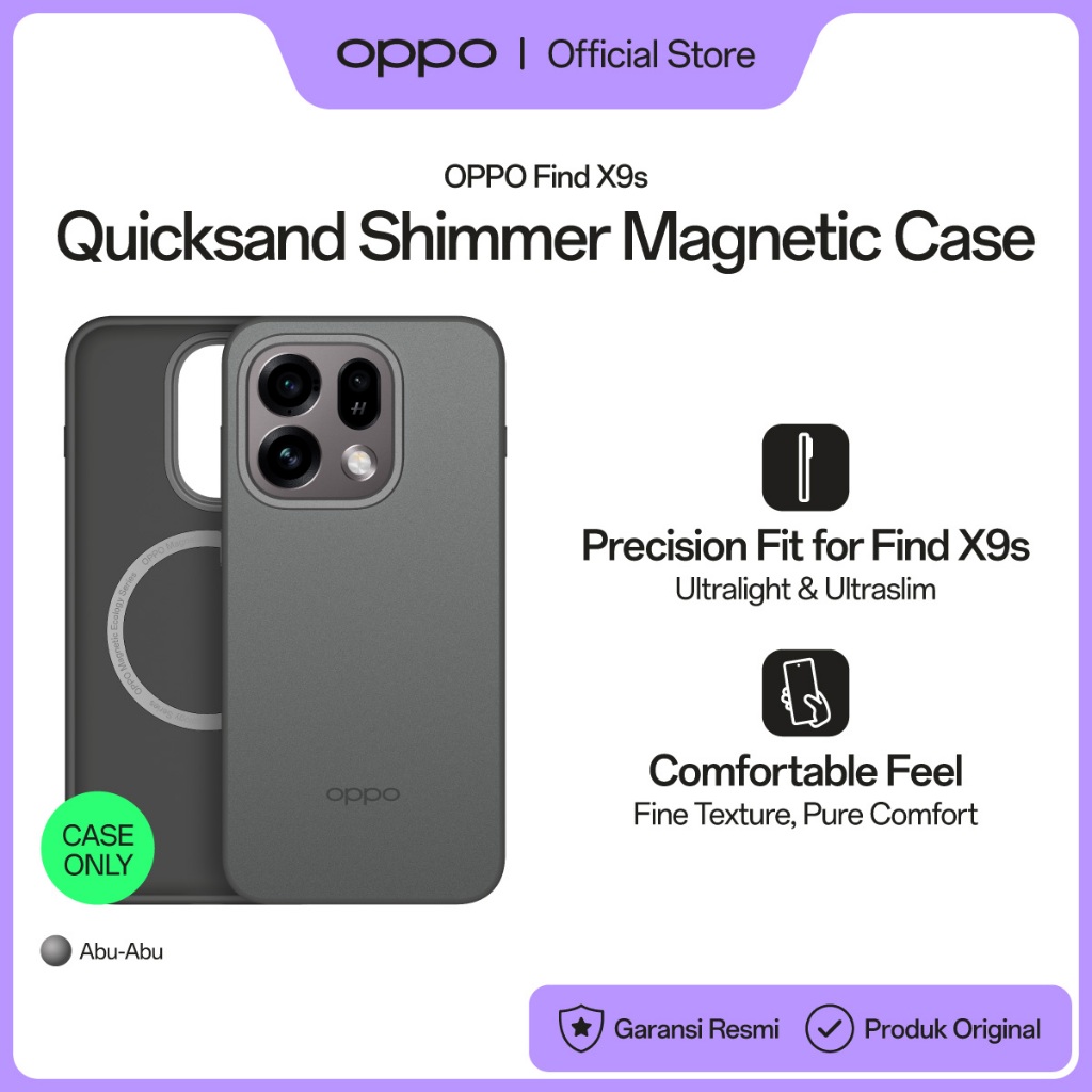 OPPO Find X9s Quicksand Shimmer Magnetic Case PC218 Grey - Gambar 2