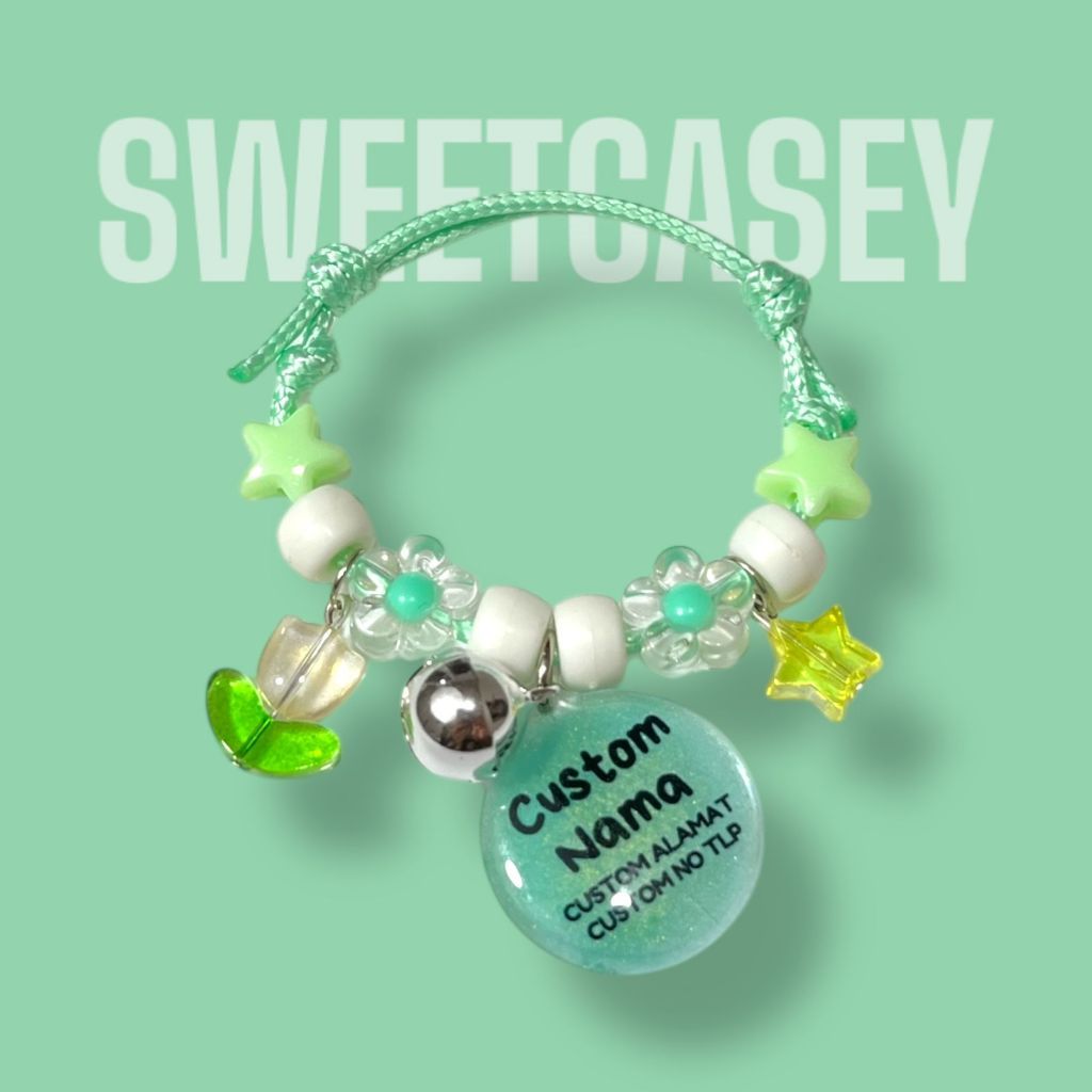 KALUNG KUCING CUSTOM GREEN SERIES CAT NECKLACE SWEETCASEY - Gambar 2