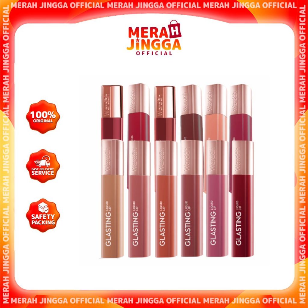 WARDAH Liquid Lip Glasting Indonesia / 3.5g / Merah Jingga Official