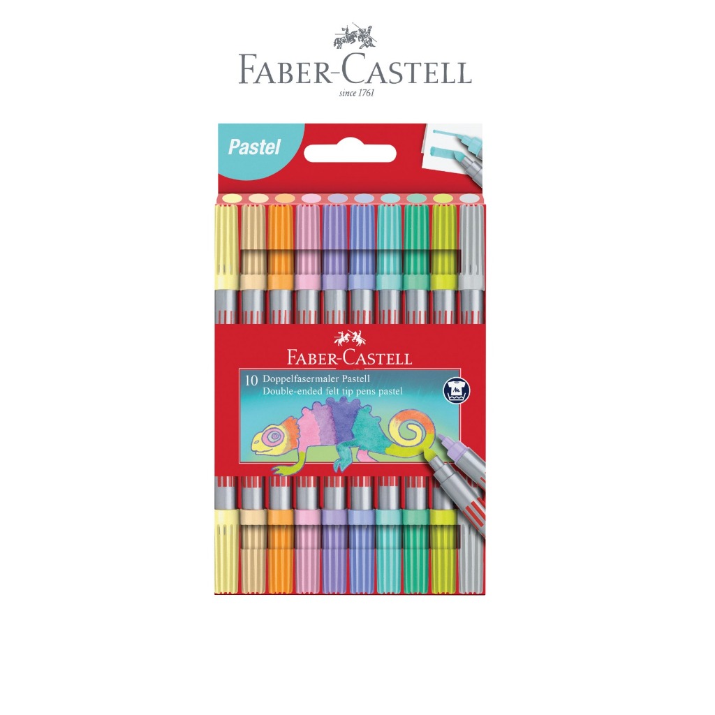 Faber-Castell DOUBLE ENDED FELT TIP PENS | 2 IN 1 MARKER PEN WARNA CERAH
