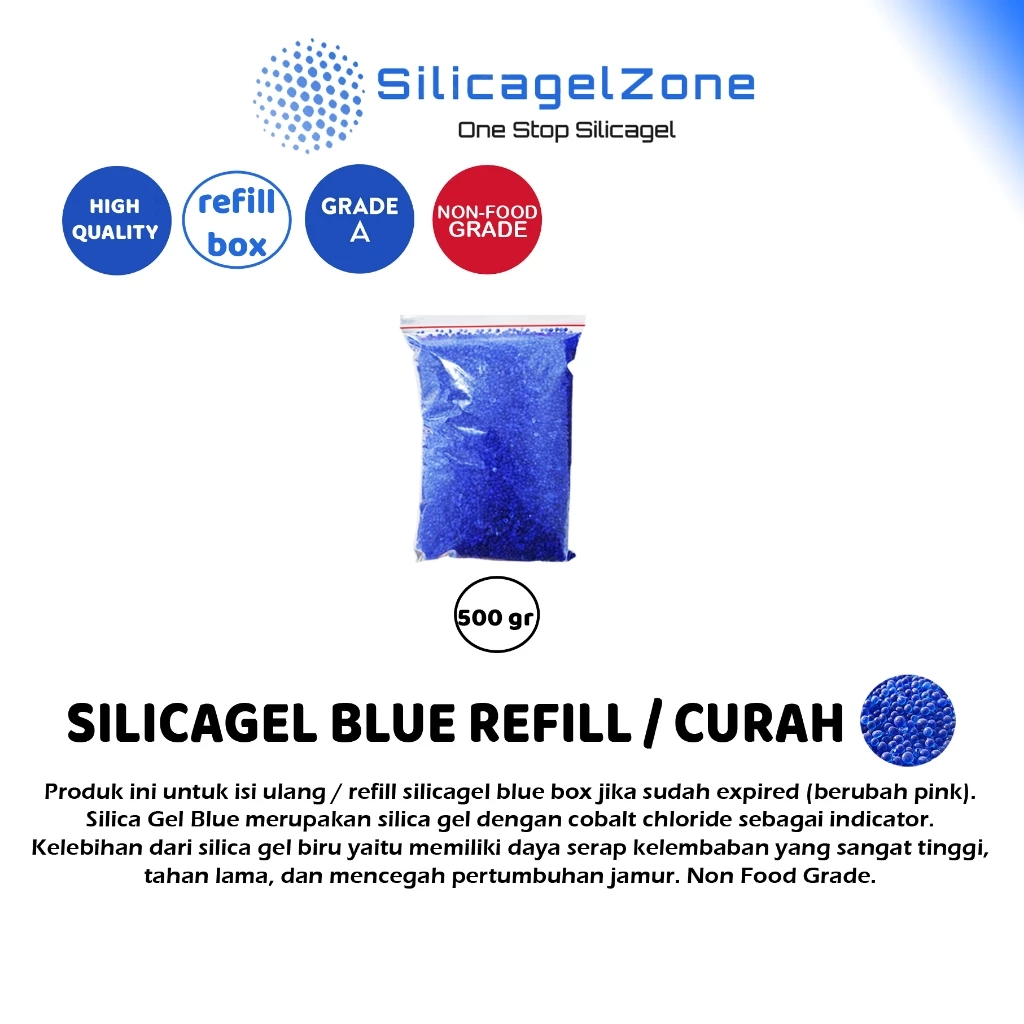 Silica Gel Blue Curah Refill Kemasan Ekonomis High Quality - Gambar 3
