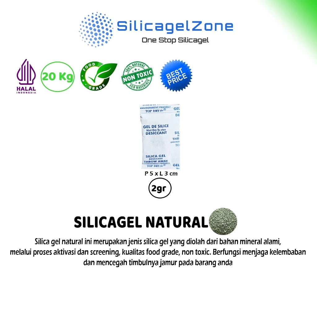 SILICA GEL NATURAL ALAMI 20 KG HALAL HIGH QUALITY - Gambar 4