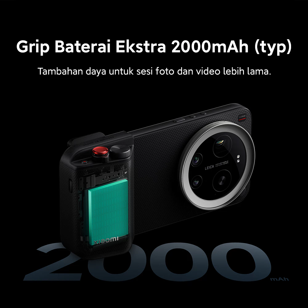 Xiaomi 17 Ultra Photography Kit Pro / Grip baterai ekstra 2000mAh (typ) / Mendukung 90W wired HyperCharge / Tombol fungsi yang dapat dikustomisasi / Tahan debu & percikan air IP54 Durabilitas dan perlindungan lebih kuat [Xiaomi Officia Store] - Gambar 2