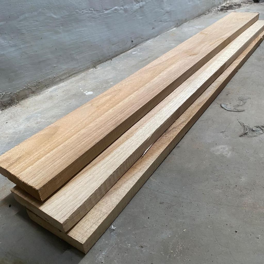 Papan Jati Asli 2x15x100 cm Allgrade Sudah Serut Rapi Bahan Kerajinan DIY Material Konstruksi - Gambar 3