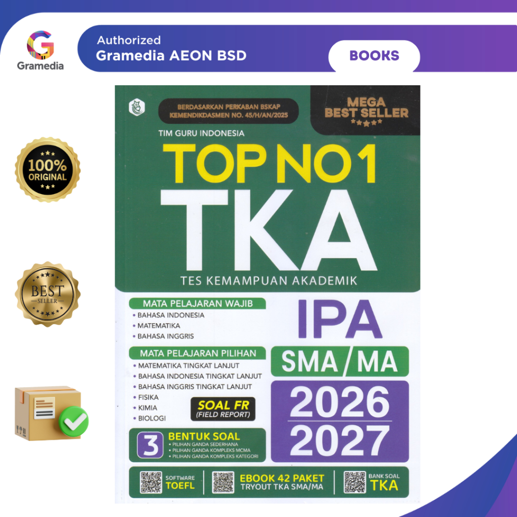 TOP NO.1 TKA (TES KEMAMPUAN AKADEMIK) SMA/MA IPA 2026/2027 - Gramedia AEON BSD