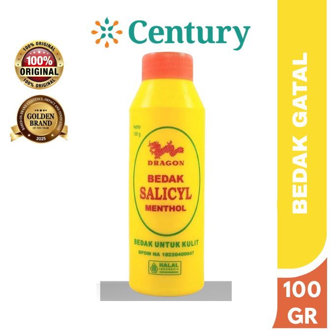DRAGON BEDAK SALICYL MENTOL 100GR/ BEDAK GATAL / PERAWATAN TUBUH /BIANG KERINGAT